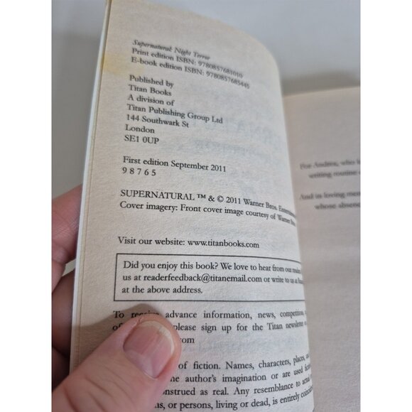 Supernatural: Night Terror - Passarella, John - Good - Picture 4 of 5